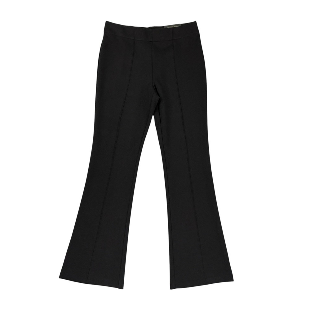 Christian Siriano Pants Women Large Black Mid Rise Bootcut Stretch Pull On NWT